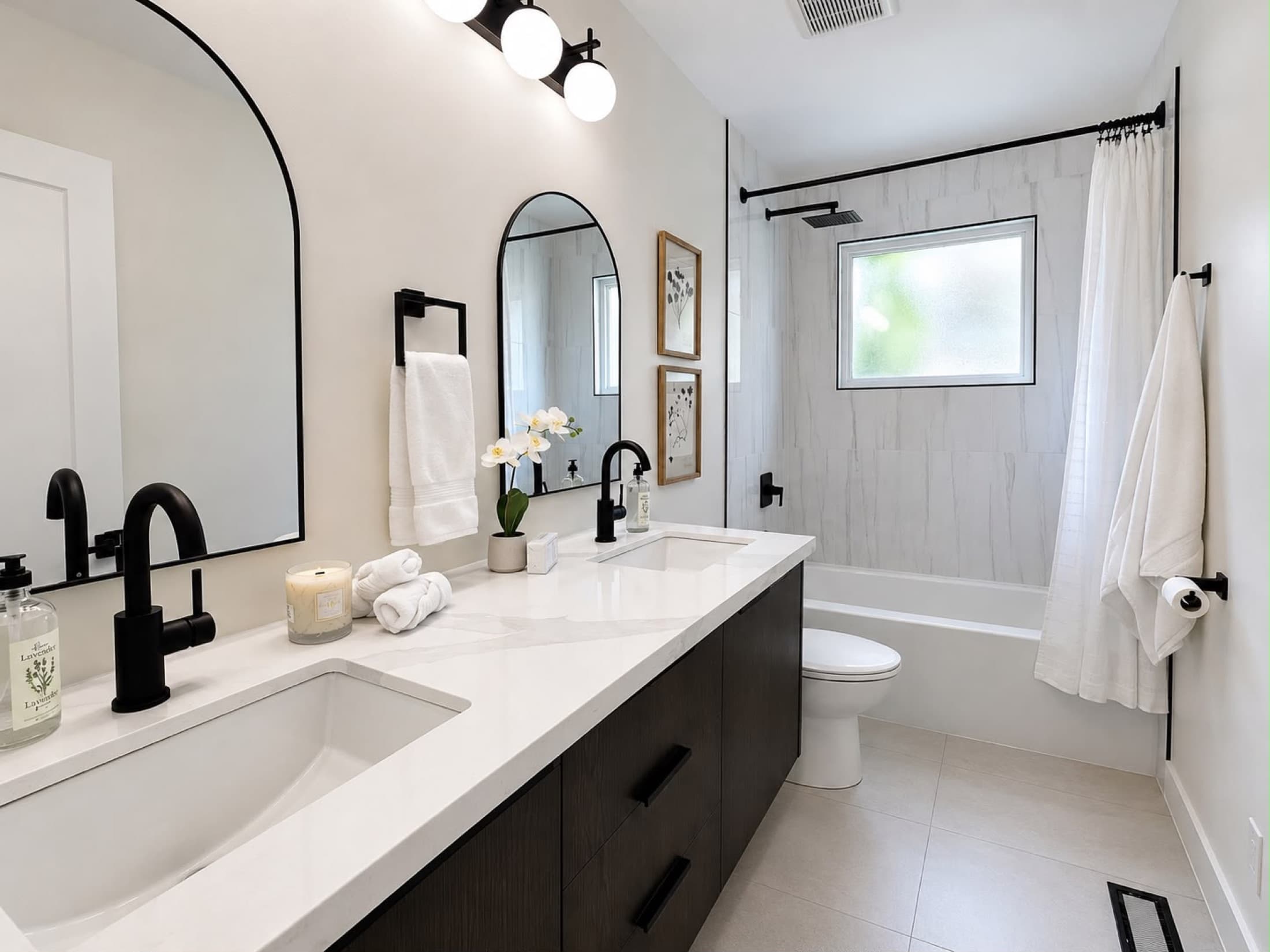 Custom double bathroom vanity, St. Thomas, Ontario